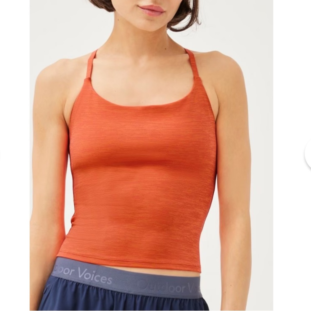 Outdoor Voices TechSweat Move Free Tank Hot Coral